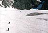 Перевал Эдена Восточный-II (Седло Гезе-тау).   Начало подъема к перевалу от лагеря-II в верхнем цирке ледника Западный Зопхито