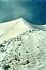Подъем на снежный купол вершины Адай-хох. Вид от границы скал