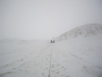 Вторая веревка спуска на ледник Мир-Амин