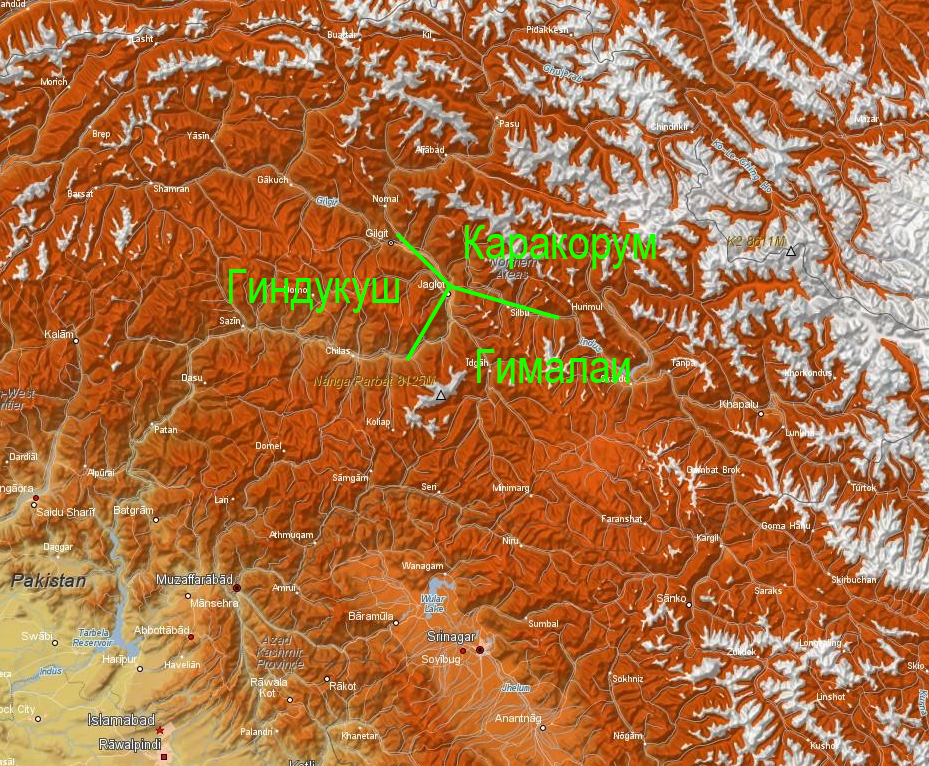 Физическая карта района