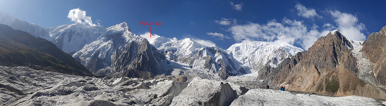 Панорама верховий ледника Sumayar Gang